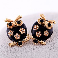 Náušnice Sova black